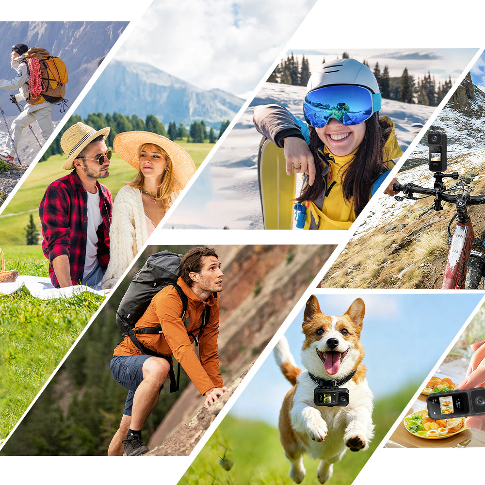 Cwepady S80 Mini Action Camera with Charging Dock