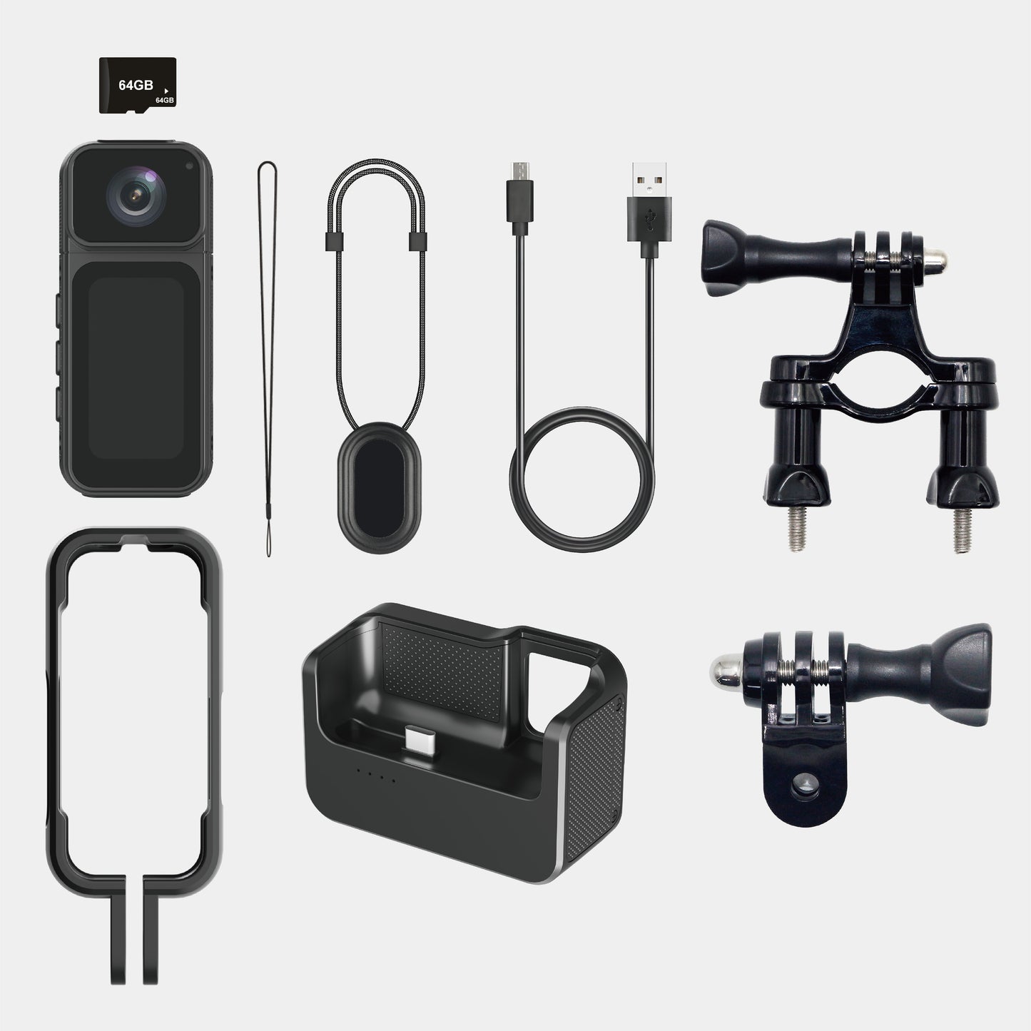 Cwepady S80 Mini Action Camera with Charging Dock