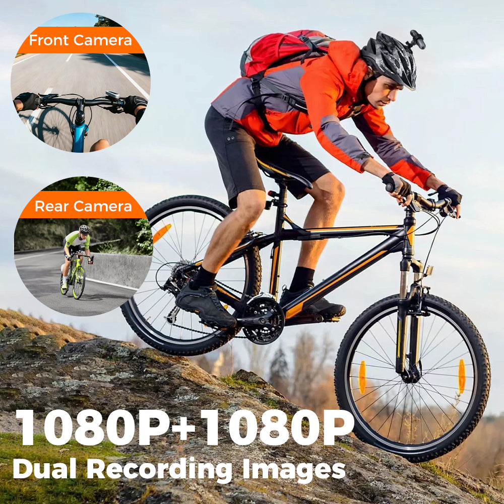 4K UHD Cycling Camera with Front and Rear Cameras