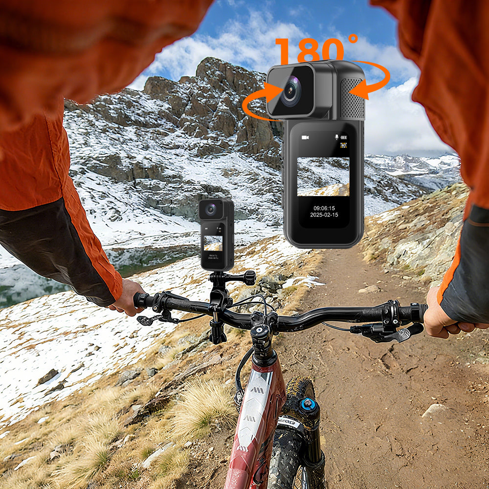 Cwepady S80 Mini Action Camera with Charging Dock