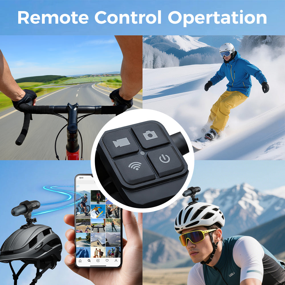 4K UHD Cycling Camera with Front and Rear Cameras