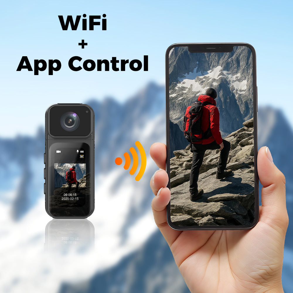 Cwepady S80 Mini Action Camera with Charging Dock