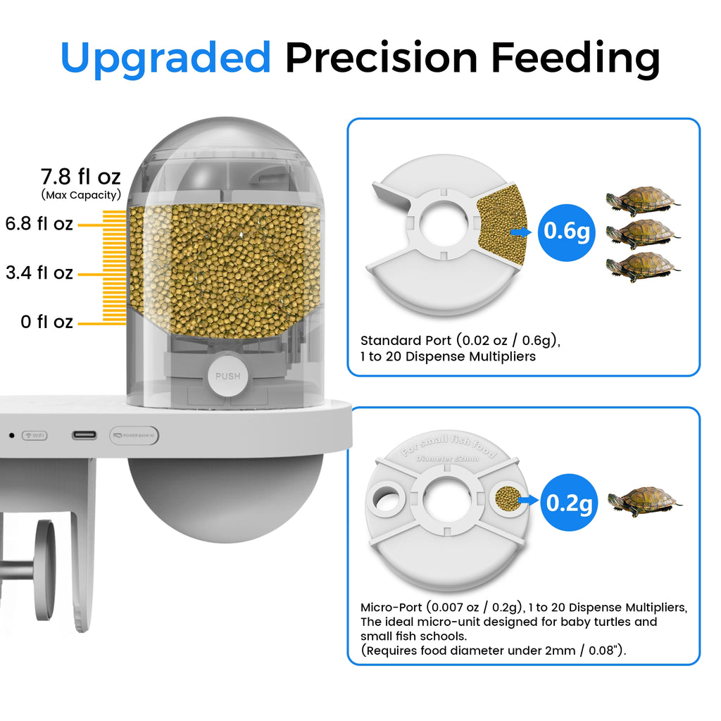 Cwepady New 2nd Gen Auto Fish Feeder with Camera