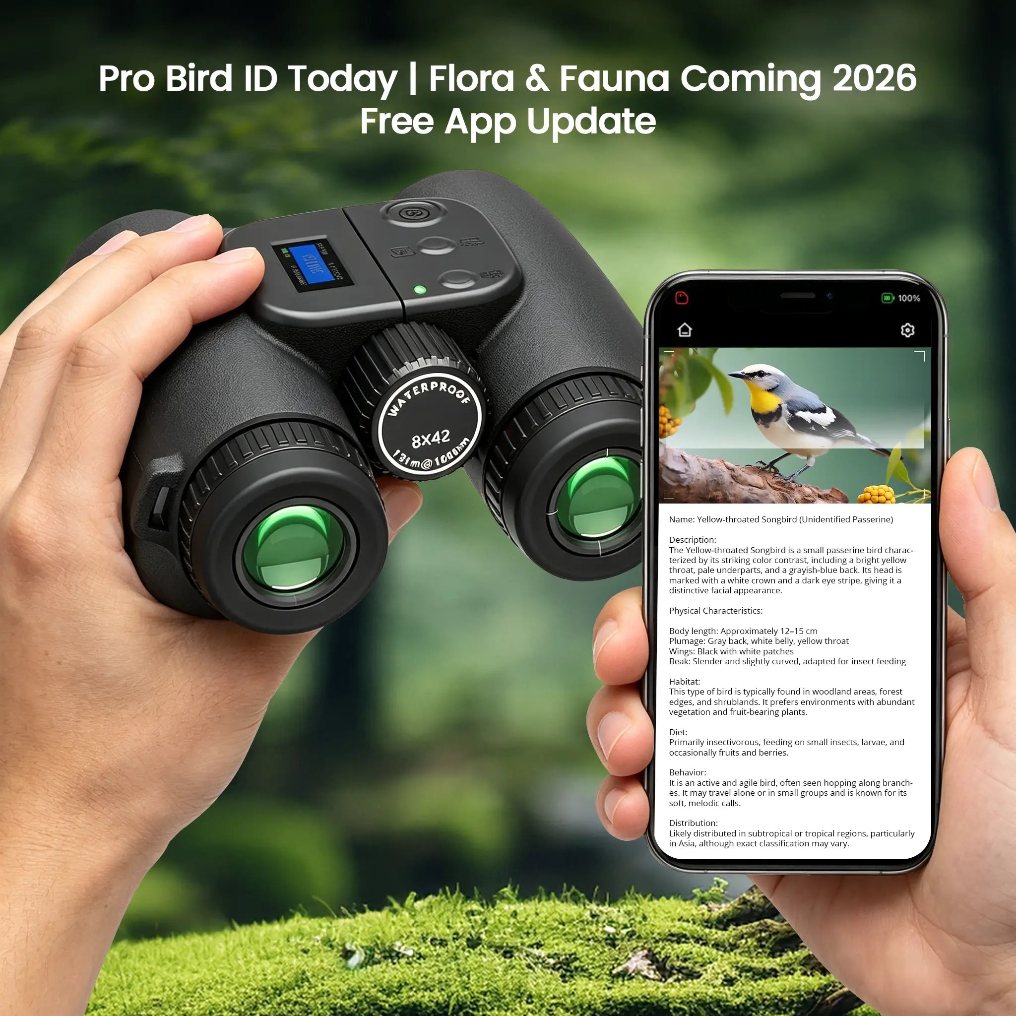 Cwepady Zoom AI Binocular with Camera 8x42