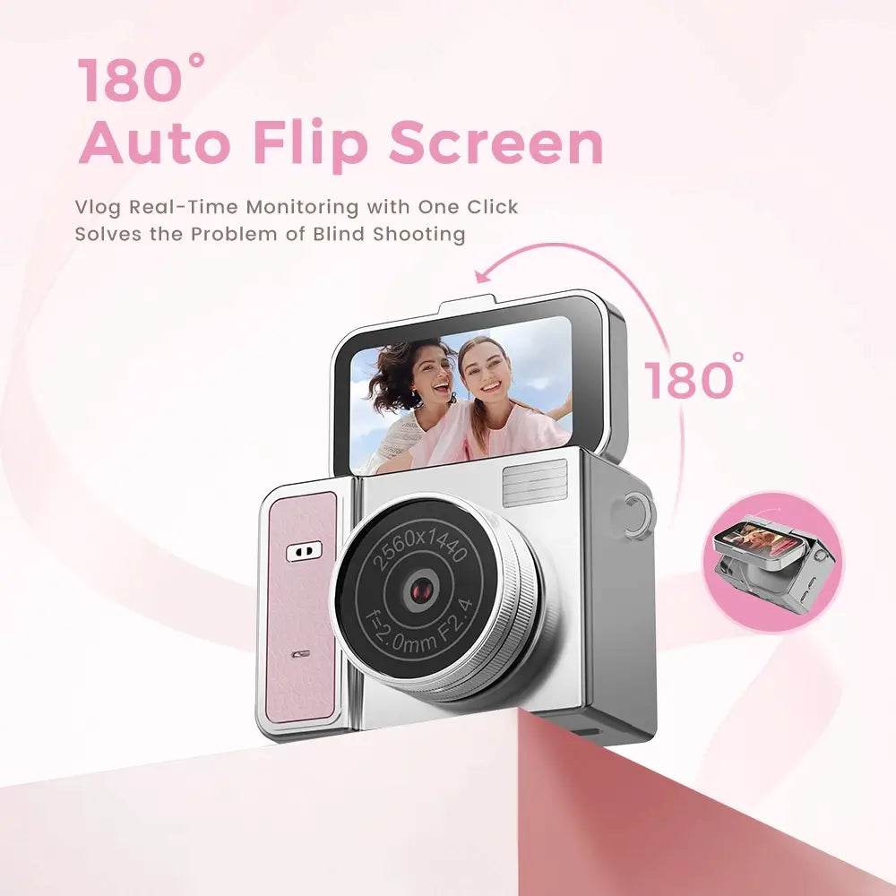 CWEPADY Film Pro Retro Mini Camera (with 8GB SD Card)