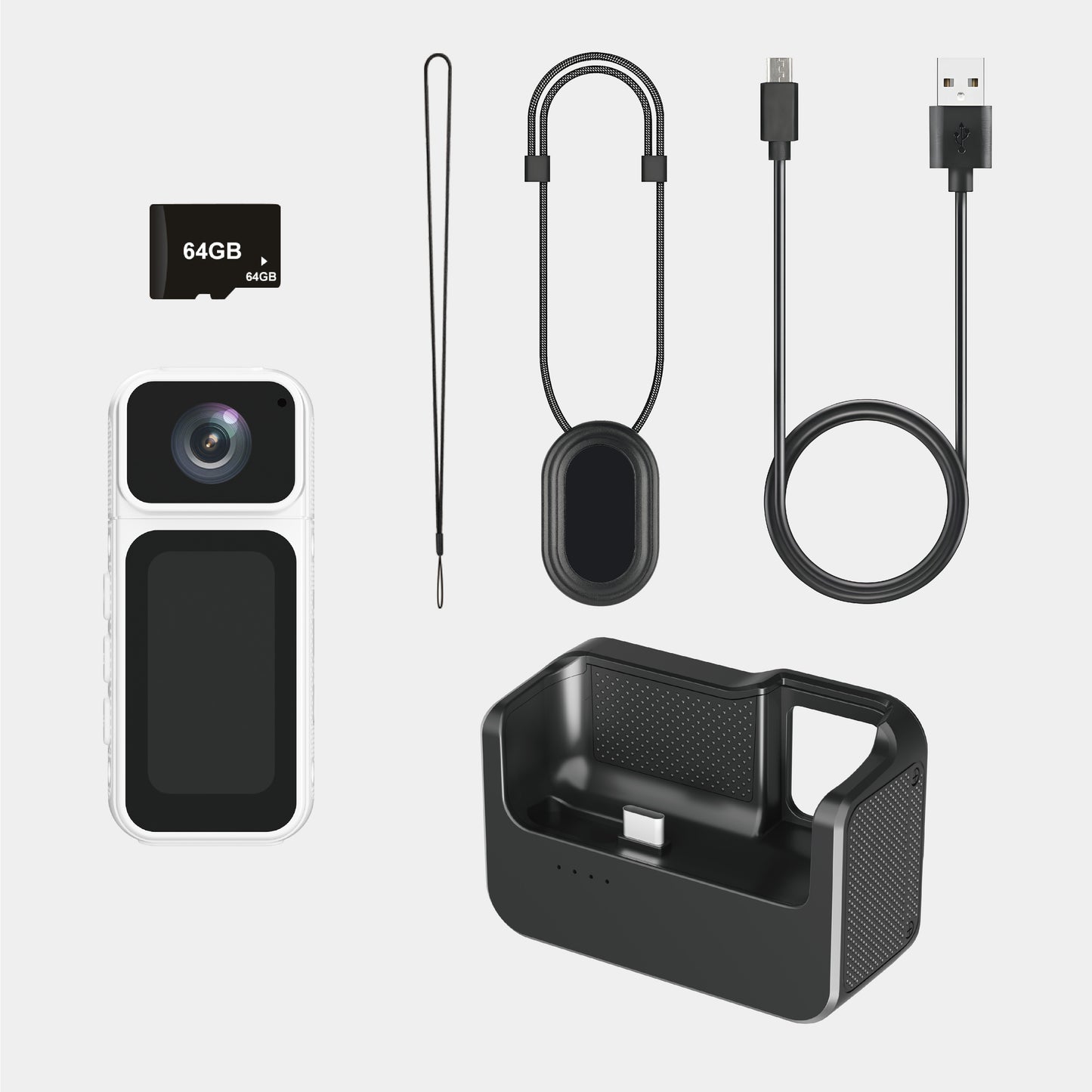 Cwepady S80 Mini Action Camera with Charging Dock