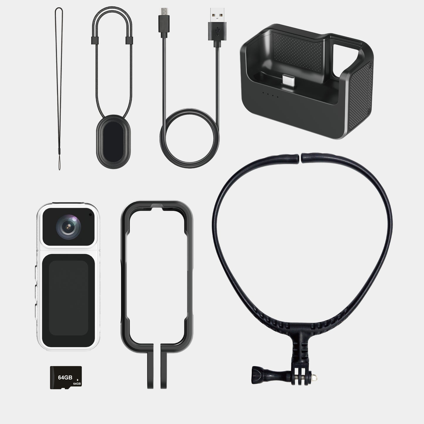 Cwepady S80 Mini Action Camera with Charging Dock