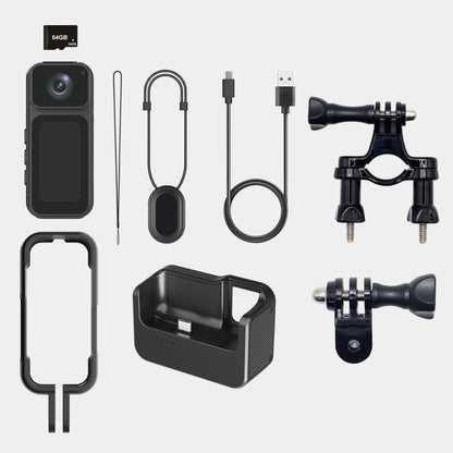 Cwepady S80 Mini Action Camera with Charging Dock