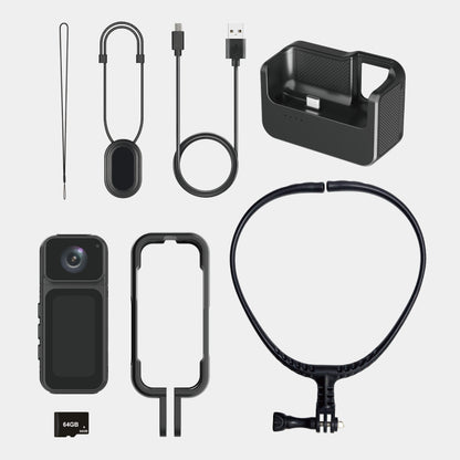 Cwepady S80 Mini Action Camera with Charging Dock