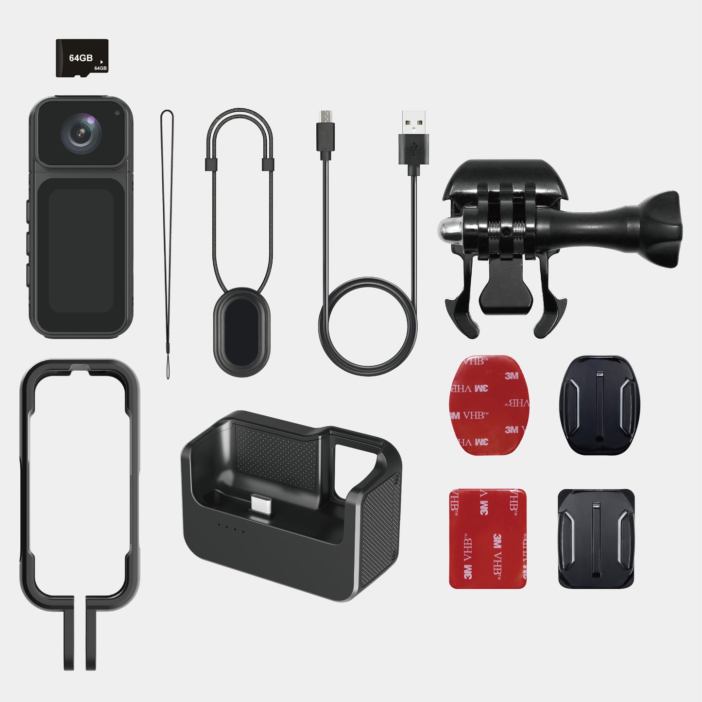 Cwepady S80 Mini Action Camera with Charging Dock