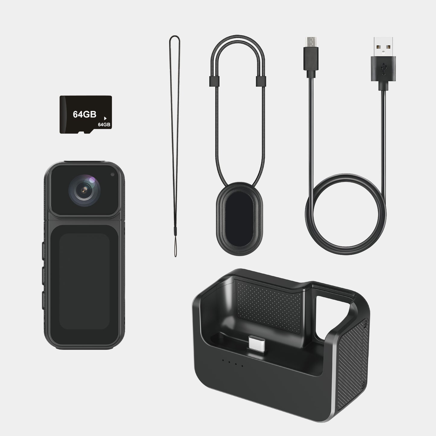 Cwepady S80 Mini Action Camera with Charging Dock