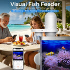 Cwepady New 2nd Gen Auto Fish Feeder with Camera